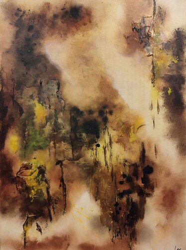 Brume dorée di Julien Abstrait, Pittura in vendita su Singulart