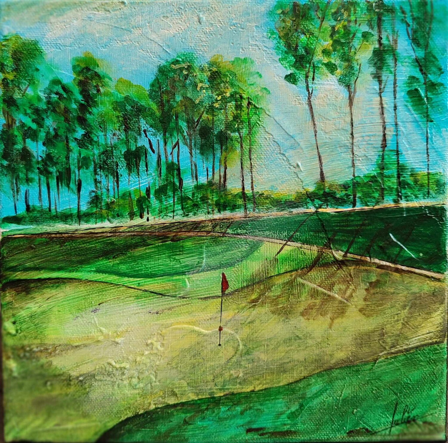 Tableau golf 6 Julien Abstrait