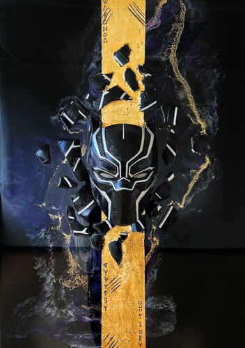#blackpanther van Dominik Rutz, Andere media te koop op Singulart