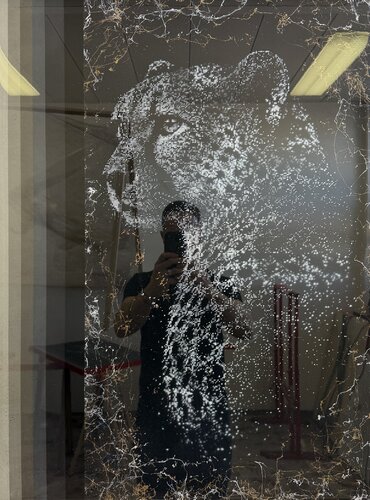 #cheetah dots by Dominik Rutz, 회화 for Sale on Singulart