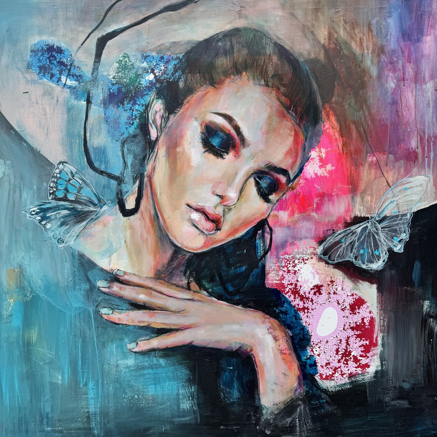 "FOLLOW YOUR INNER SPIRIT" Sylwia Kalinowska Dipinto originale in vendita