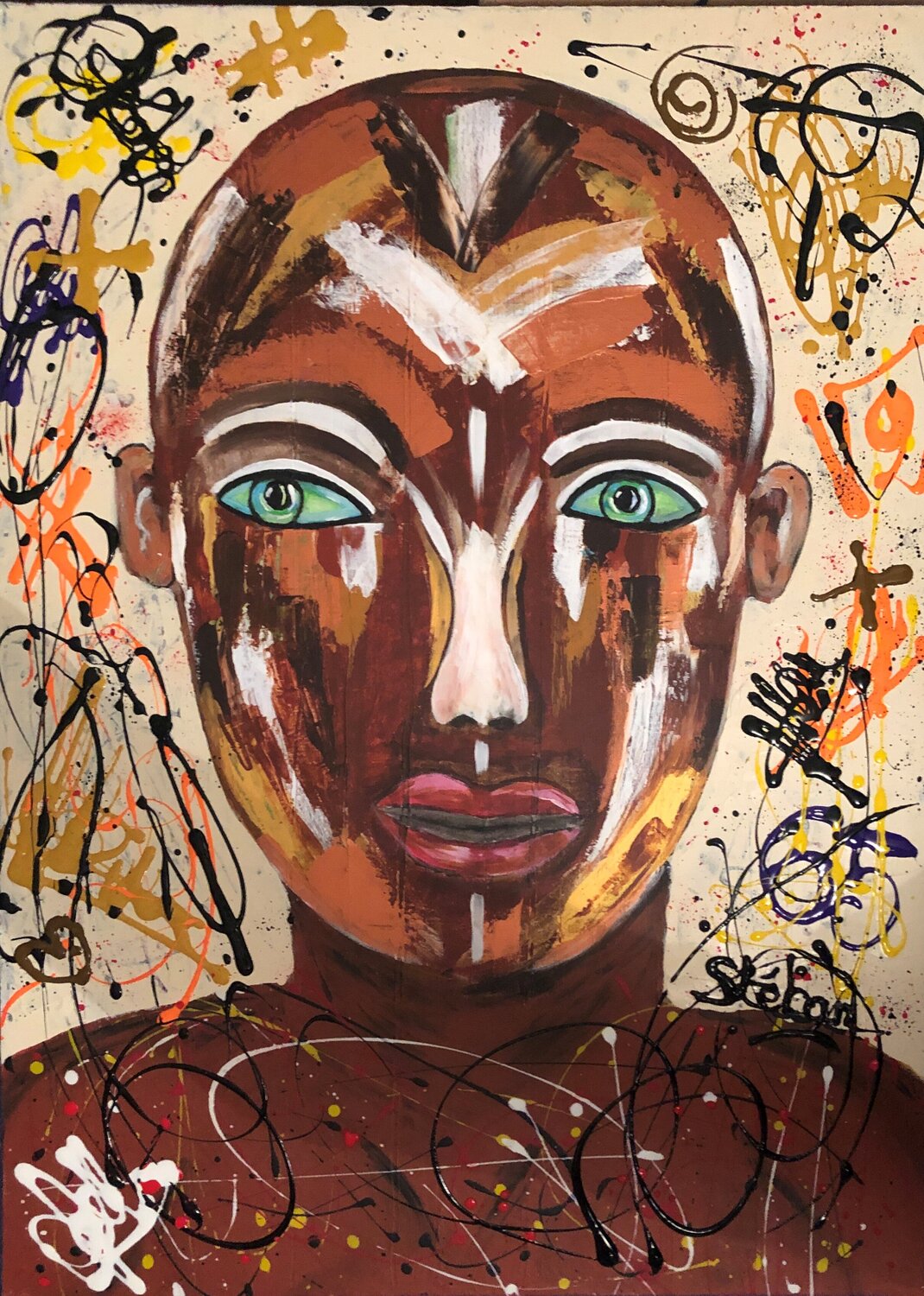 Jeune Black aux yeux verts Stéban
