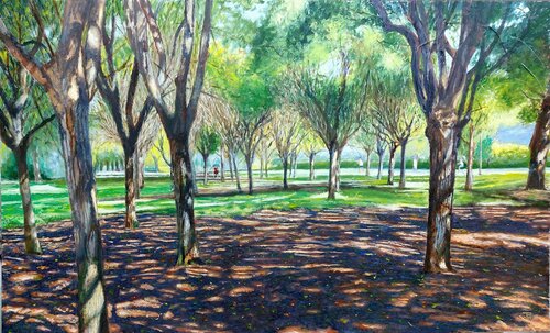 JARDIN DEL TURIA- EXPOSICIÓN by Joaquin Pardo, Painting for Sale on Singulart