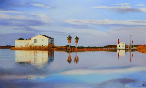 ATARDECER EN LA CASA LLIBERÓS van Joaquin Pardo, Schilderij te koop op Singulart