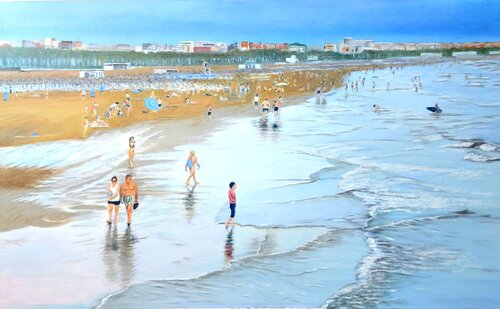 PLAYA NUBLADA DESDE LA ESCOLLERA von Joaquin Pardo, Malerei kaufen auf Singulart