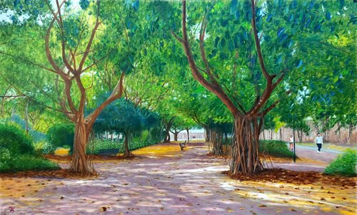 JARDIN DEL TURIA - CAPITANIA van Joaquin Pardo, Schilderij te koop op Singulart