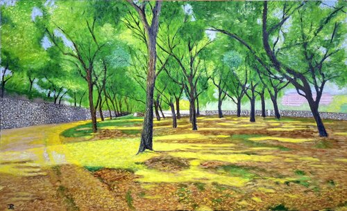 BOSQUECILLO EN EL PARQUE DE CABECERA di Joaquin Pardo, Pittura in vendita su Singulart