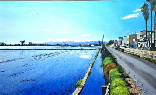 FRONTERA TRANQUILA par Joaquin Pardo, Peinture en vente sur Singulart