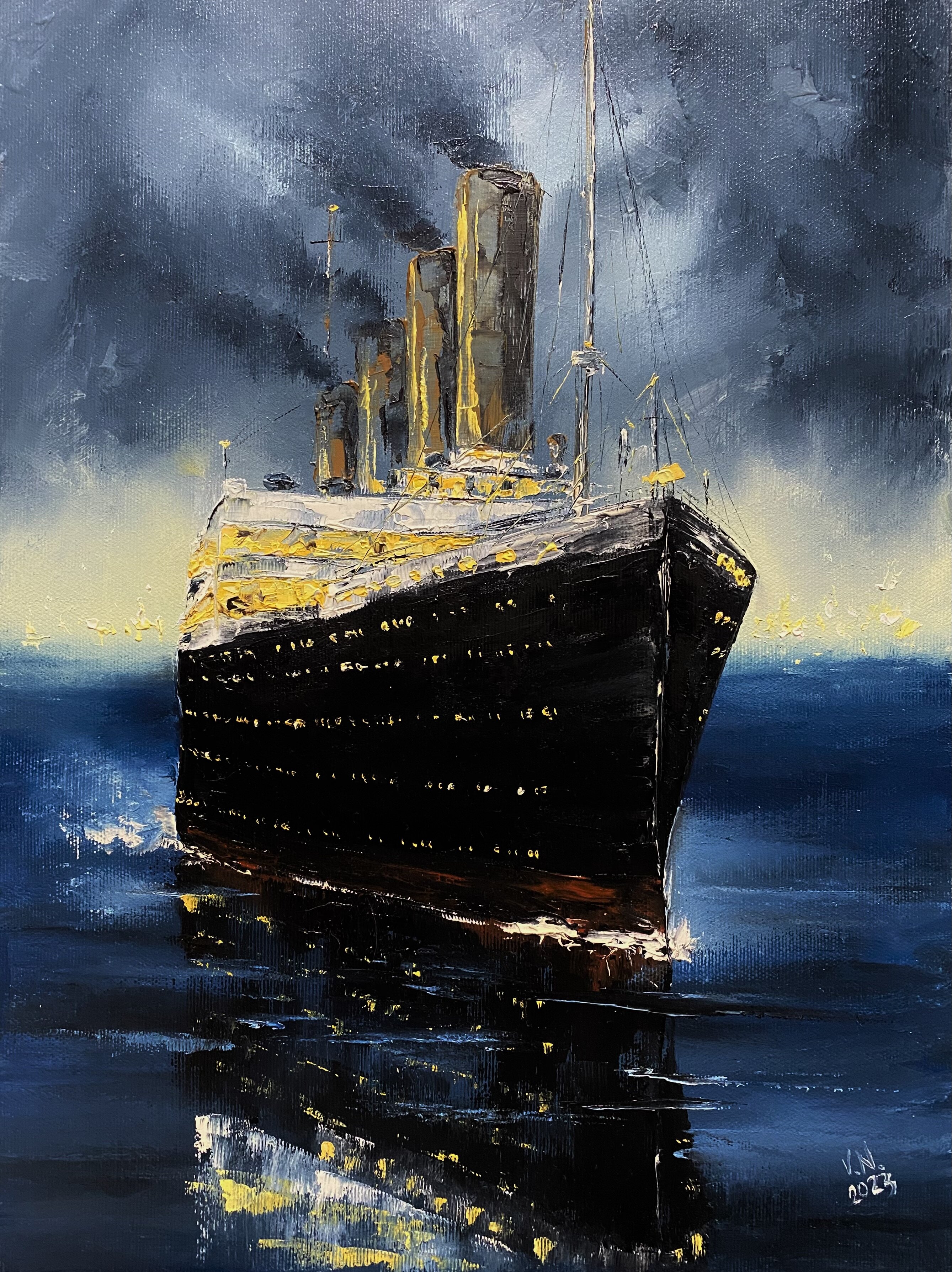 Sujet Titanic Peintures