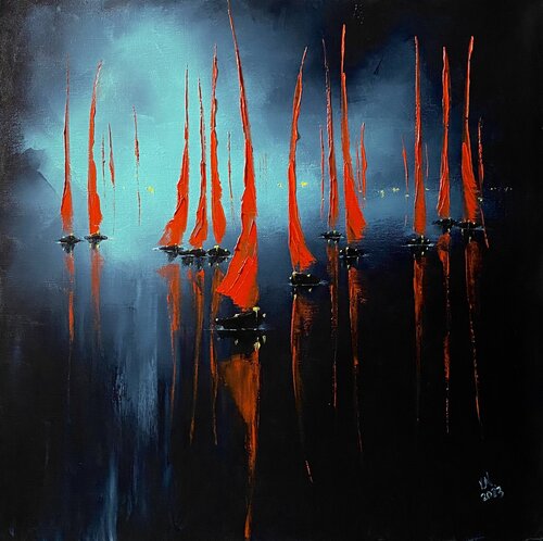 Red sails de Volodymyr (Vladimir) Nezdiimynoha (Nezdiymynoga), Pintura a la venta en Singulart