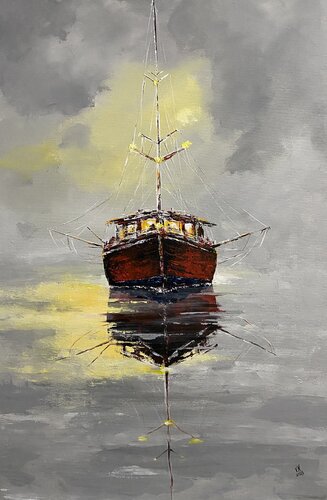 Fishing boat by Volodymyr (Vladimir) Nezdiimynoha (Nezdiymynoga), 회화 for Sale on Singulart