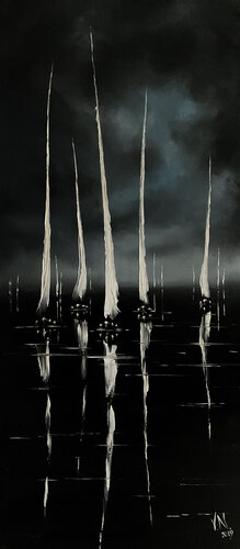 White sails van Volodymyr (Vladimir) Nezdiimynoha (Nezdiymynoga), Schilderij te koop op Singulart