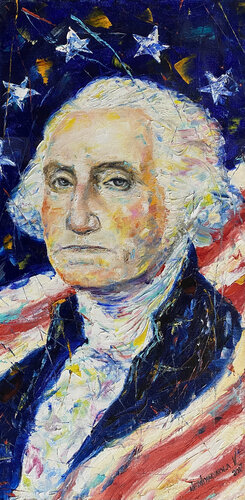 George Washington by Volodymyr (Vladimir) Nezdiimynoha (Nezdiymynoga), 絵画 for Sale on Singulart
