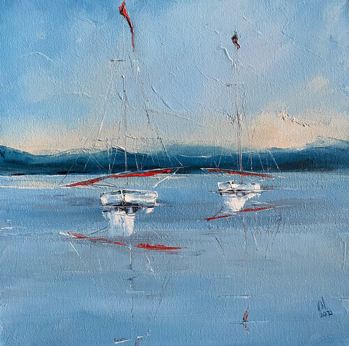 In a quiet haven by Volodymyr (Vladimir) Nezdiimynoha (Nezdiymynoga), Painting for Sale on Singulart