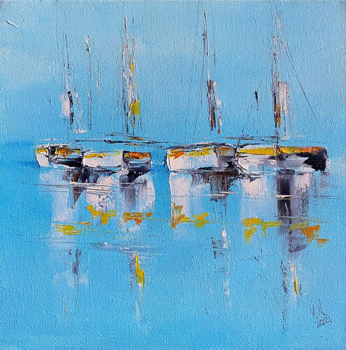 Boats 6 von Volodymyr (Vladimir) Nezdiimynoha (Nezdiymynoga), Malerei kaufen auf Singulart
