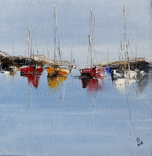 Boats 7 von Volodymyr (Vladimir) Nezdiimynoha (Nezdiymynoga), Malerei kaufen auf Singulart