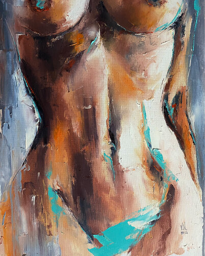 Nude beauty par Volodymyr (Vladimir) Nezdiimynoha (Nezdiymynoga), Peinture en vente sur Singulart