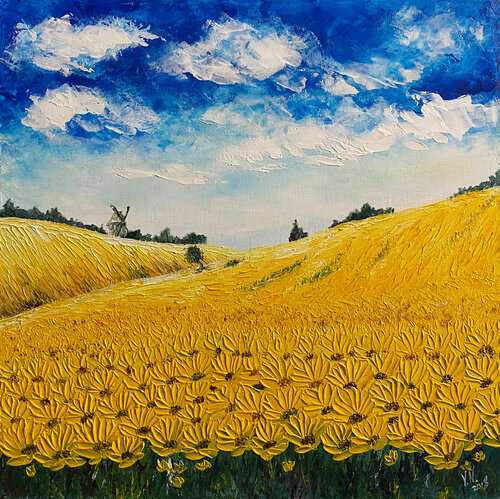 Field of sunflowers Volodymyr (Vladimir) Nezdiimynoha (Nezdiymynoga)