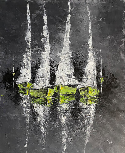 Green boats von Volodymyr (Vladimir) Nezdiimynoha (Nezdiymynoga), Malerei kaufen auf Singulart