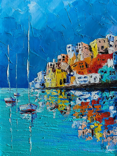 Positano. Italy. by Volodymyr (Vladimir) Nezdiimynoha (Nezdiymynoga), 絵画 for Sale on Singulart