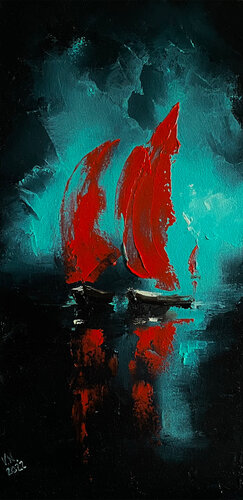 Red sails 5 de Volodymyr (Vladimir) Nezdiimynoha (Nezdiymynoga), Pintura a la venta en Singulart