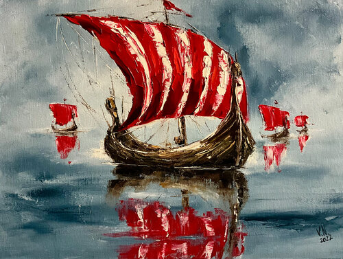 Drakkars by Volodymyr (Vladimir) Nezdiimynoha (Nezdiymynoga), 회화 for Sale on Singulart