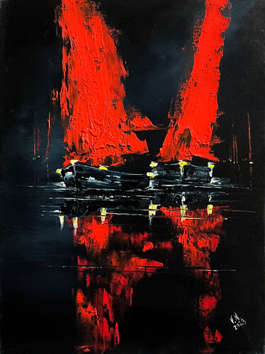 Red sails 9 van Volodymyr (Vladimir) Nezdiimynoha (Nezdiymynoga), Schilderij te koop op Singulart