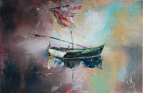 Boat 3 di Volodymyr (Vladimir) Nezdiimynoha (Nezdiymynoga), Pittura in vendita su Singulart