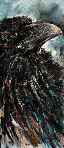 Odin's Raven. Muninn. van Volodymyr (Vladimir) Nezdiimynoha (Nezdiymynoga), Schilderij te koop op Singulart
