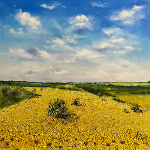 Field of sunflowers Volodymyr (Vladimir) Nezdiimynoha (Nezdiymynoga)