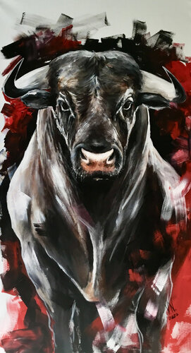 Bull by Volodymyr (Vladimir) Nezdiimynoha (Nezdiymynoga), 絵画 for Sale on Singulart