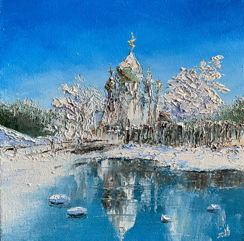 Temple on the lake Volodymyr (Vladimir) Nezdiimynoha (Nezdiymynoga)