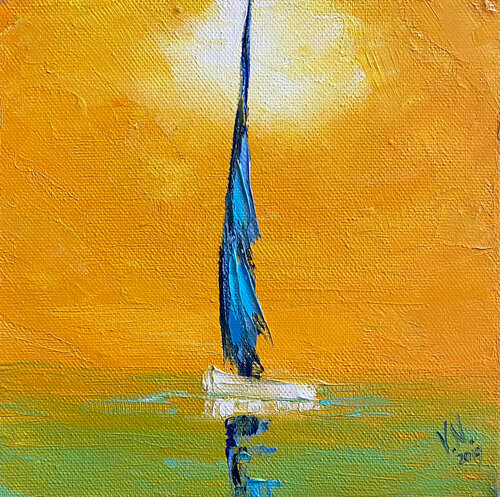 Blue sail by Volodymyr (Vladimir) Nezdiimynoha (Nezdiymynoga), Painting for Sale on Singulart