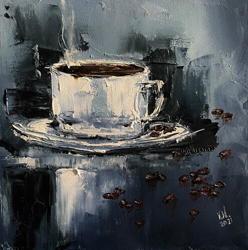 Morning coffee Volodymyr (Vladimir) Nezdiimynoha (Nezdiymynoga)