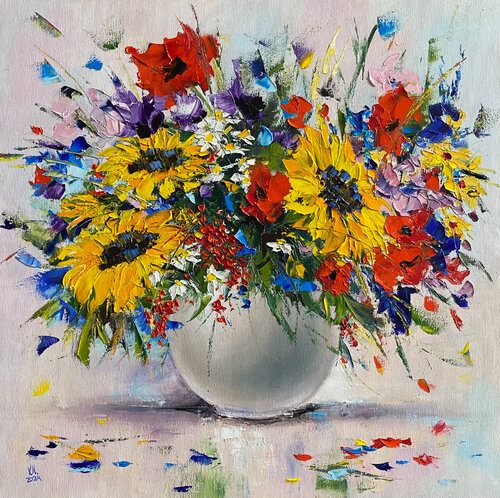 Bouquet  with  sunflowers Volodymyr (Vladimir) Nezdiimynoha (Nezdiymynoga)