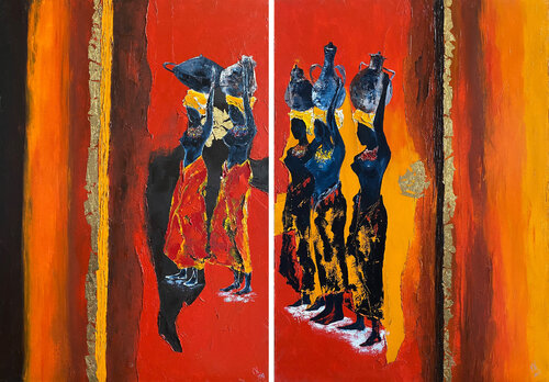 Diptych "African women" Volodymyr (Vladimir) Nezdiimynoha (Nezdiymynoga)