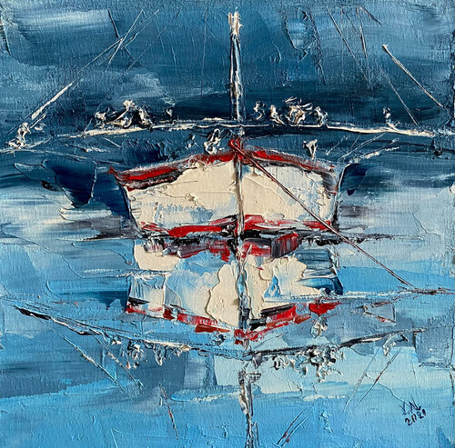 Red boat de Volodymyr (Vladimir) Nezdiimynoha (Nezdiymynoga), Pintura a la venta en Singulart