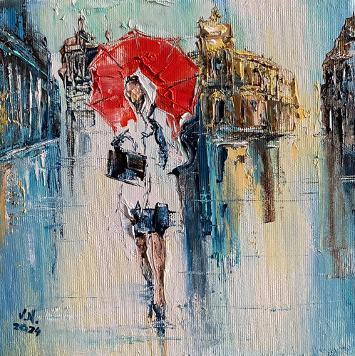 Odesa. Rain. de Volodymyr (Vladimir) Nezdiimynoha (Nezdiymynoga), Pintura a la venta en Singulart