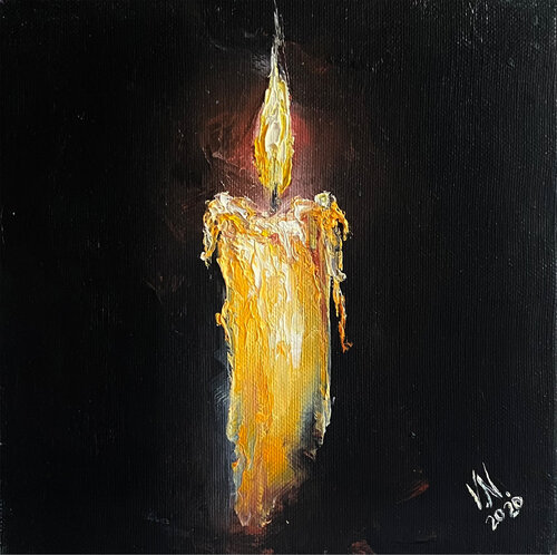 Candle par Volodymyr (Vladimir) Nezdiimynoha (Nezdiymynoga), Peinture en vente sur Singulart