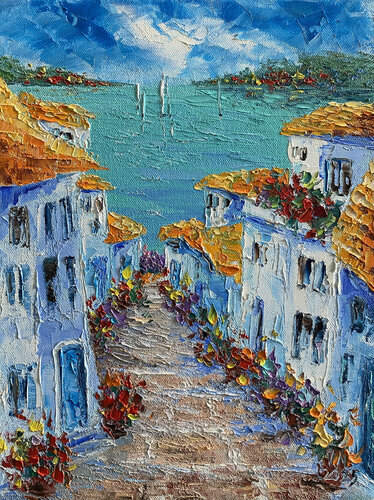 Greek landscape van Volodymyr (Vladimir) Nezdiimynoha (Nezdiymynoga), Schilderij te koop op Singulart