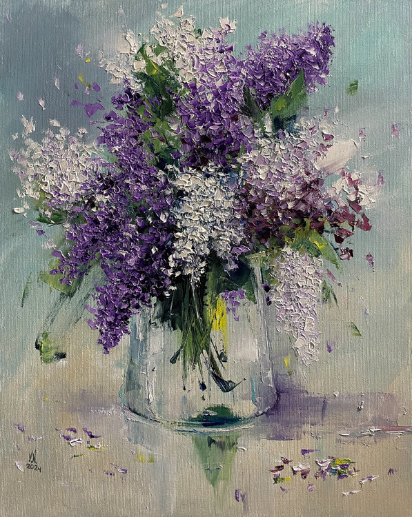 Bouquet of lilacs in a vase Volodymyr (Vladimir) Nezdiimynoha (Nezdiymynoga)