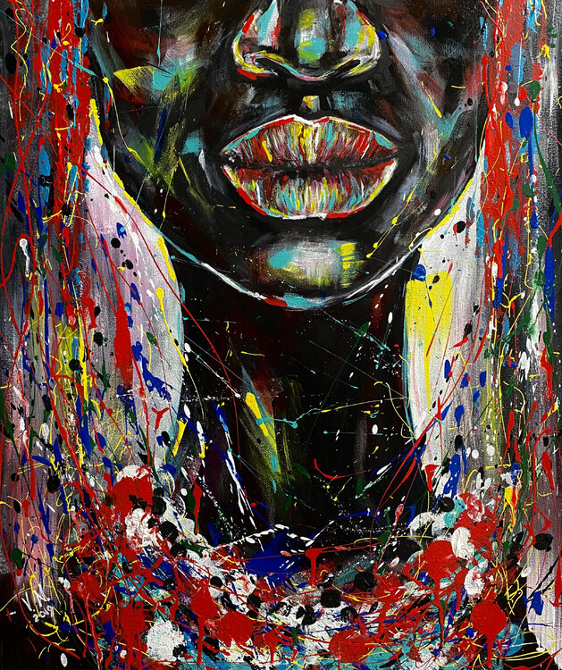 Black woman Volodymyr (Vladimir) Nezdiimynoha (Nezdiymynoga)