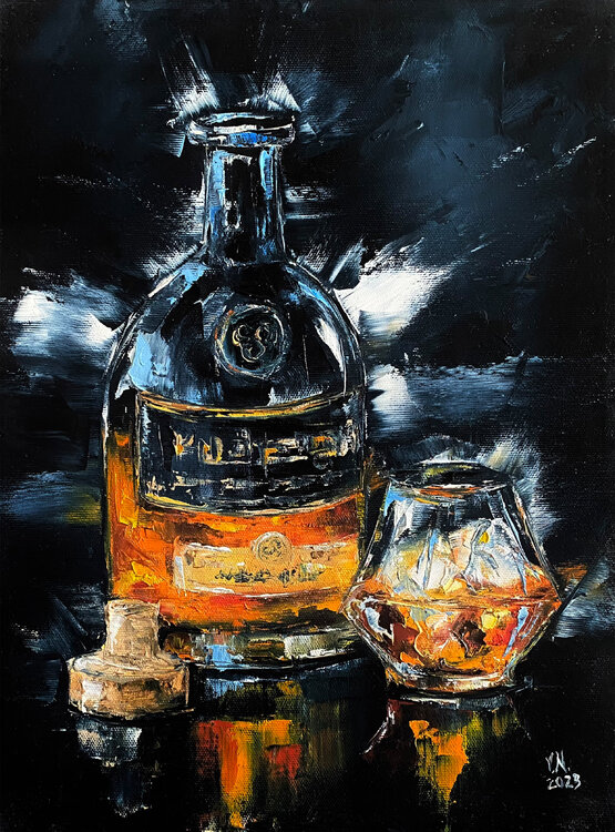 Bottle of whiskey Volodymyr (Vladimir) Nezdiimynoha (Nezdiymynoga)
