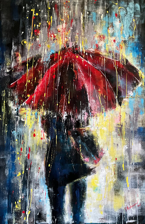 Under rain Volodymyr (Vladimir) Nezdiimynoha (Nezdiymynoga)