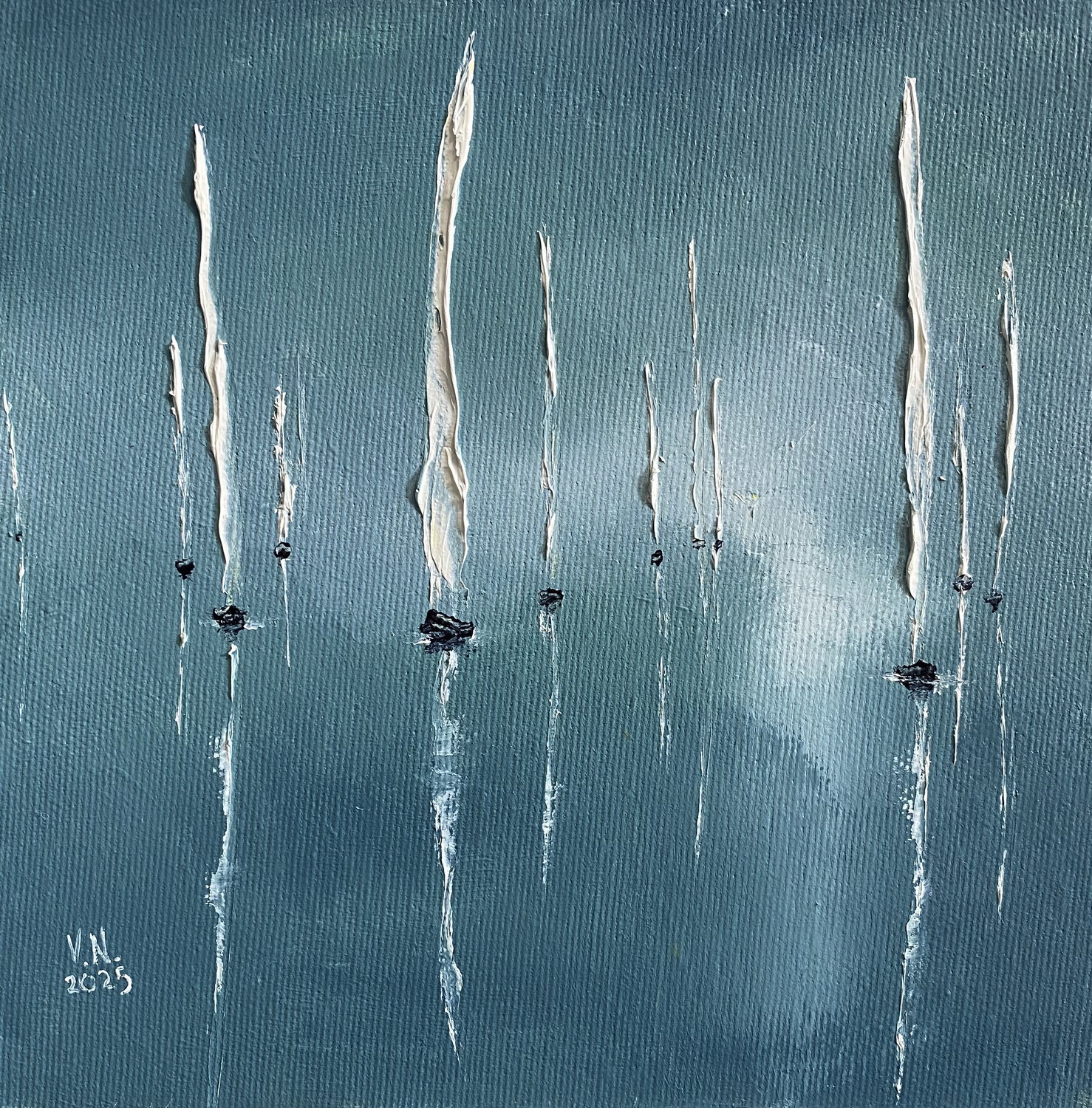 Abstract white sails Volodymyr (Vladimir) Nezdiimynoha (Nezdiymynoga) Peinture originale à vendre