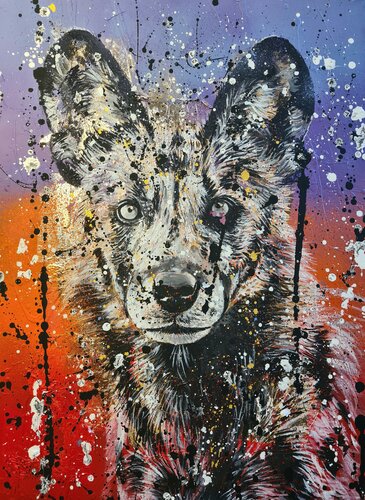 Lycaon Pictus van Rosie Tretter, Schilderij te koop op Singulart