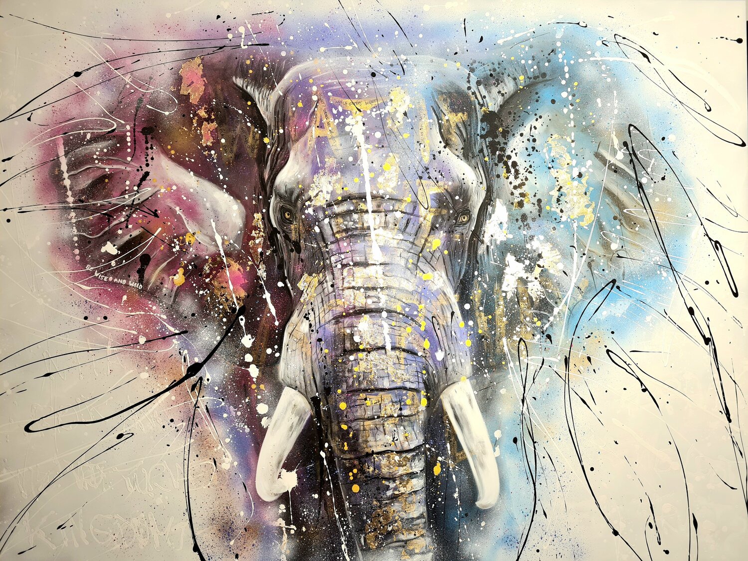 Loxodonta Africana II Rosie Tretter Originalgemälde zu verkaufen