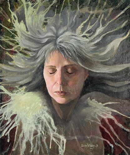 Aleatorical self portrait von Ulrika Westerberg, Malerei kaufen auf Singulart