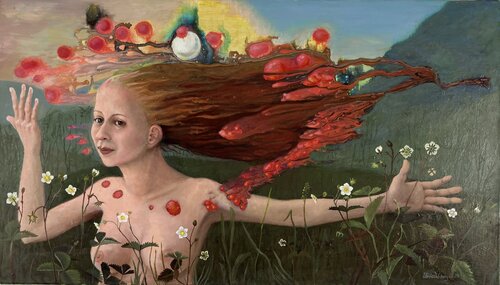 Girl of the solar exlipse di Ulrika Westerberg, Pittura in vendita su Singulart