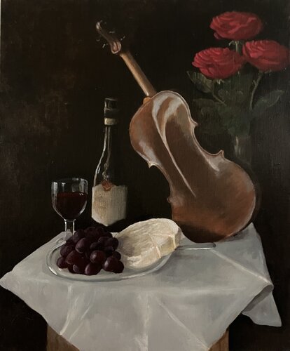 Portrait of my Carlander violin van Ulrika Westerberg, Schilderij te koop op Singulart